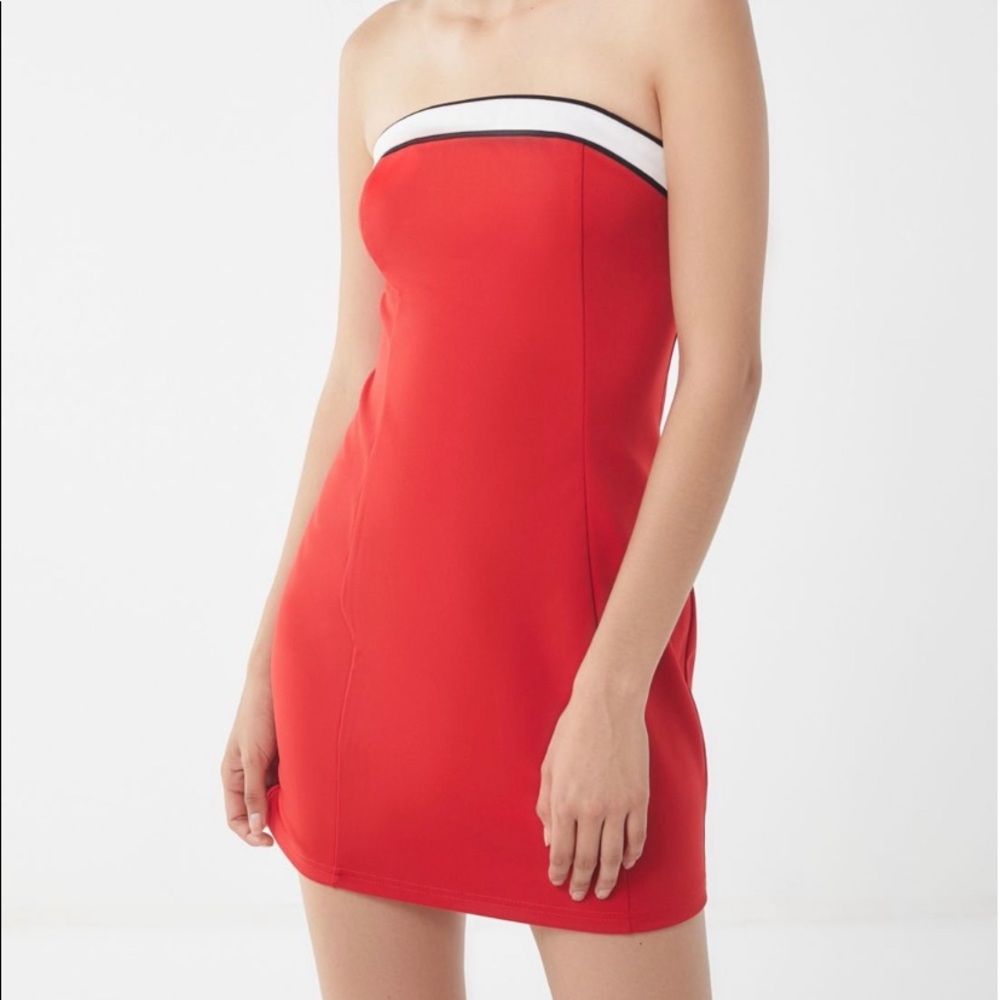 Urban Outfitters XS red strapless dress